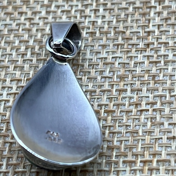 Vintage Native American Azure and Malachite Pendant 925 MJ - Picture 4 of 9